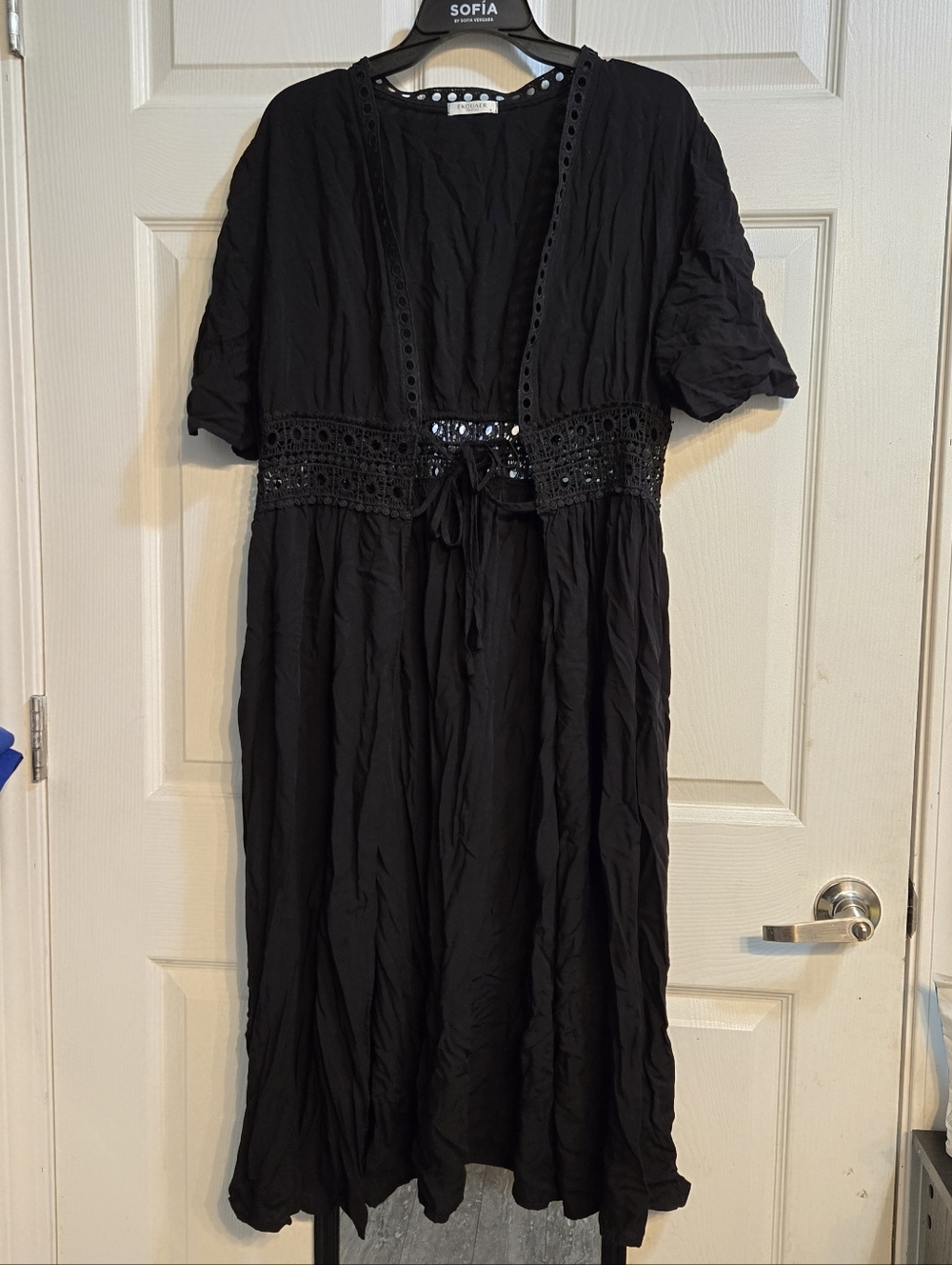 Ekouaer Lace Crochet Kimono Beach Cover-up Women's Robe